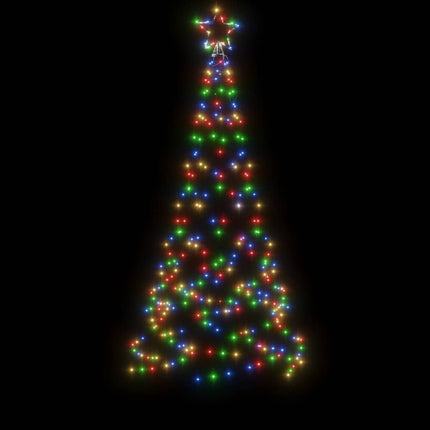 Sapin De Noël Avec Piquet Coloré 200 Led 180 Cm Multicolore