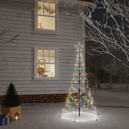 Sapin De Noël Avec Piquet Coloré 200 Led 180 Cm Multicolore