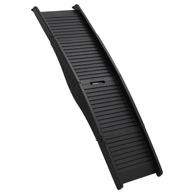 Rampe Pliable Pour Chien Noir 153X40X12,5 Cm Plastique