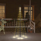 Sapin De Noël Sur Mât De Drapeau 1400 Led 500 Cm Blanc Chaud