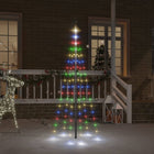 Sapin De Noël Sur Mât De Drapeau 1400 Led Colorées 500 Cm Multicolore