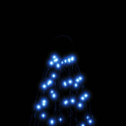 Sapin De Noël Sur Mât De Drapeau 1400 Led Es 500 Cm Bleu
