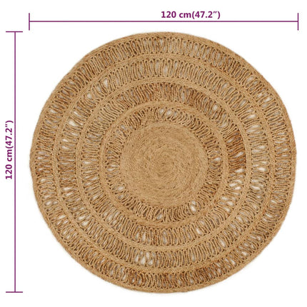 Tapis Jute Tressé À La Main Rond