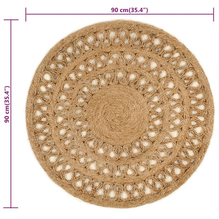 Tapis Jute Tressé À La Main Rond