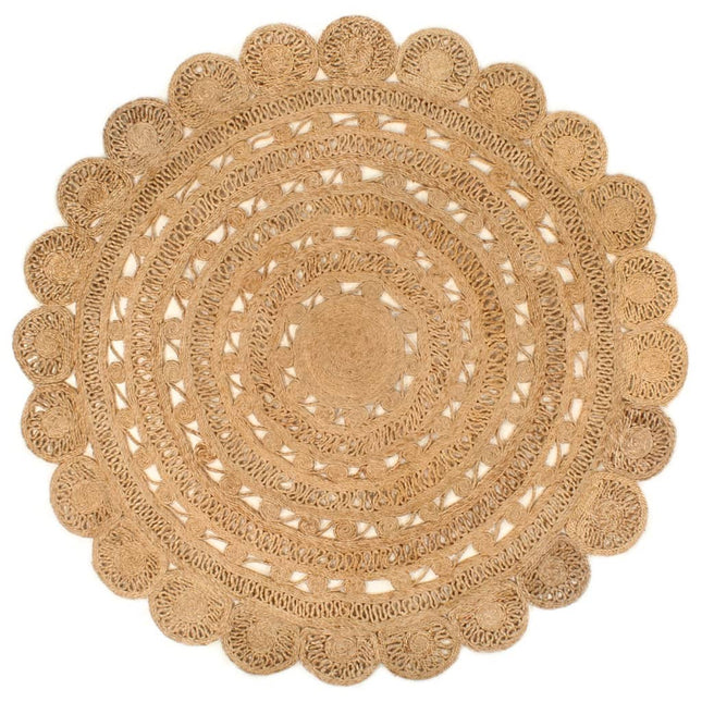 Tapis Jute Tressé À La Main Rond