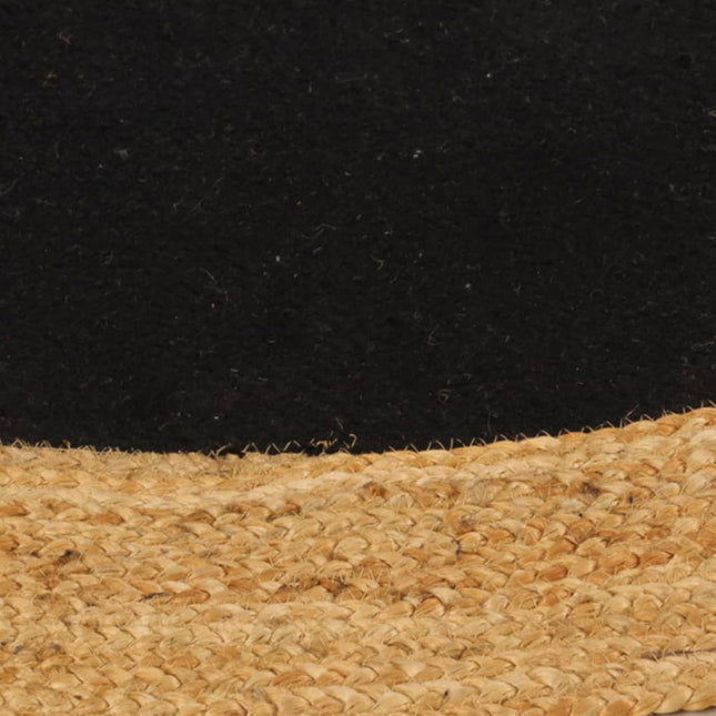 Tapis Tressé Et Naturel Jute Et Coton Rond