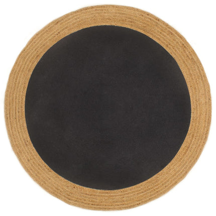 Tapis Tressé Et Naturel Jute Et Coton Rond