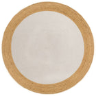 Tapis Tressé Et Naturel Jute Et Coton Rond