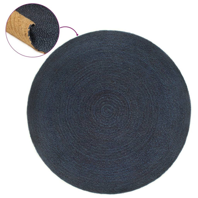 Tapis Tressé Réversible Et Naturel Jute Rond