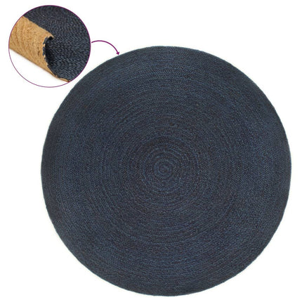 Tapis Tressé Réversible Et Naturel Jute Rond