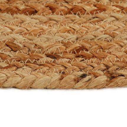 Tapis Tressé Avec Glands Jute Rond
