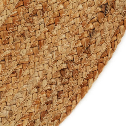 Tapis Tressé Avec Glands Jute Rond
