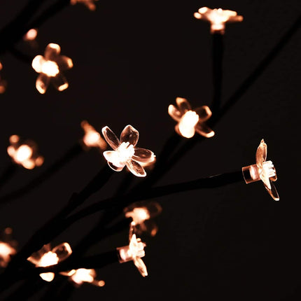 Arbre À Led Fleur De Cerisier 84 Led Blanc Chaud