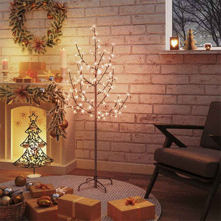 Arbre À Led Fleur De Cerisier 84 Led Blanc Chaud