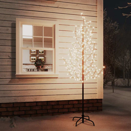 Arbre À Led Fleur De Cerisier 84 Led Blanc Chaud