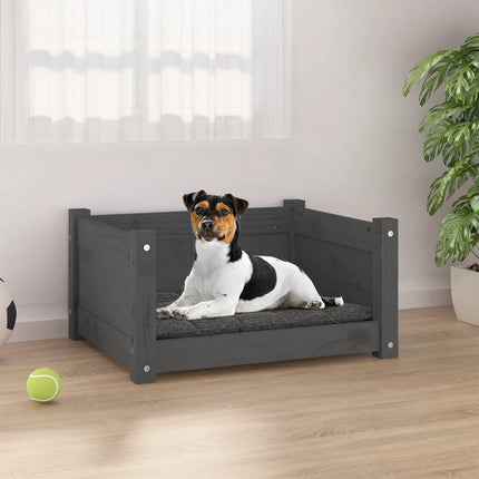 Lit Pour Chien 75,5X55,5X28 Cm Bois Massif De Pin