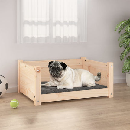 Lit Pour Chien 75,5X55,5X28 Cm Bois Massif De Pin