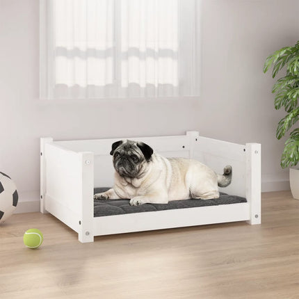 Lit Pour Chien 75,5X55,5X28 Cm Bois Massif De Pin