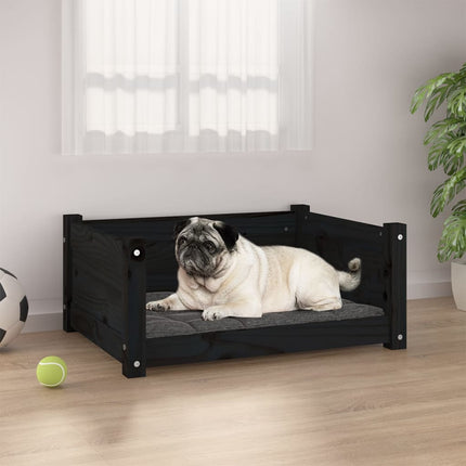 Lit Pour Chien 75,5X55,5X28 Cm Bois Massif De Pin