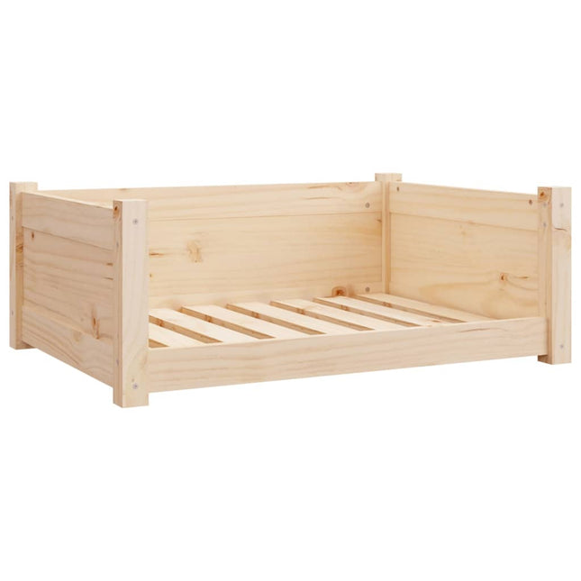 Lit Pour Chien 75,5X55,5X28 Cm Bois Massif De Pin