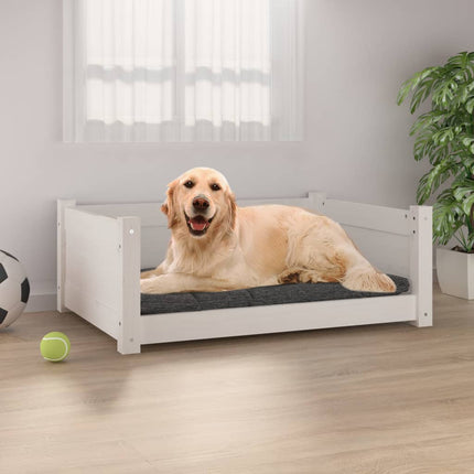 Lit Pour Chien 75,5X55,5X28 Cm Bois Massif De Pin