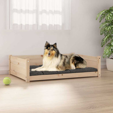 Lit Pour Chien 75,5X55,5X28 Cm Bois Massif De Pin