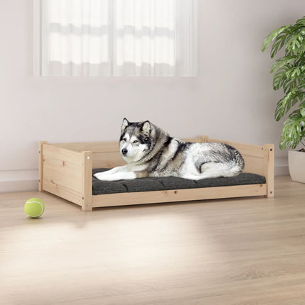 Lit Pour Chien 75,5X55,5X28 Cm Bois Massif De Pin
