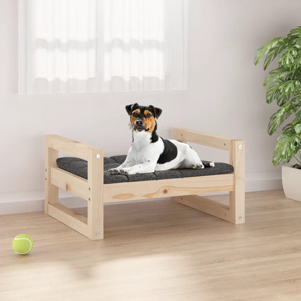 Lit Pour Chien 65,5X50,5X28 Cm Bois De Pin Solide