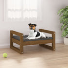 Lit Pour Chien 65,5X50,5X28 Cm Bois De Pin Solide