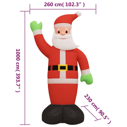 Père Noël Gonflable Avec Led