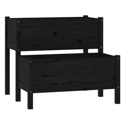 Jardinière 84,5X84X75 Cm Bois Massif De Pin Noir