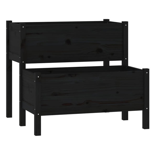 Jardinière 84,5X84X75 Cm Bois Massif De Pin Noir
