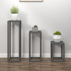 Ensemble De Supports Pour Plantes 3 Pcs Bois De Pin