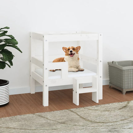 Lit Pour Chien 55,5X53,5X60 Cm Bois De Pin Solide
