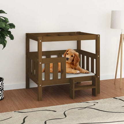 Lit Pour Chien 55,5X53,5X60 Cm Bois De Pin Solide