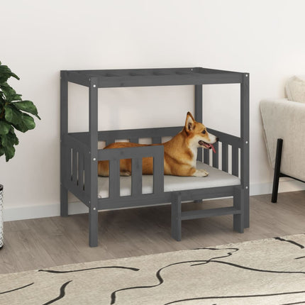 Lit Pour Chien 55,5X53,5X60 Cm Bois De Pin Solide