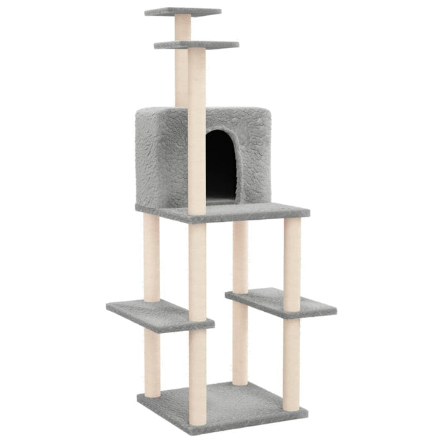 Arbre À Chat Avec Griffoirs En Sisal 144,5 Cm