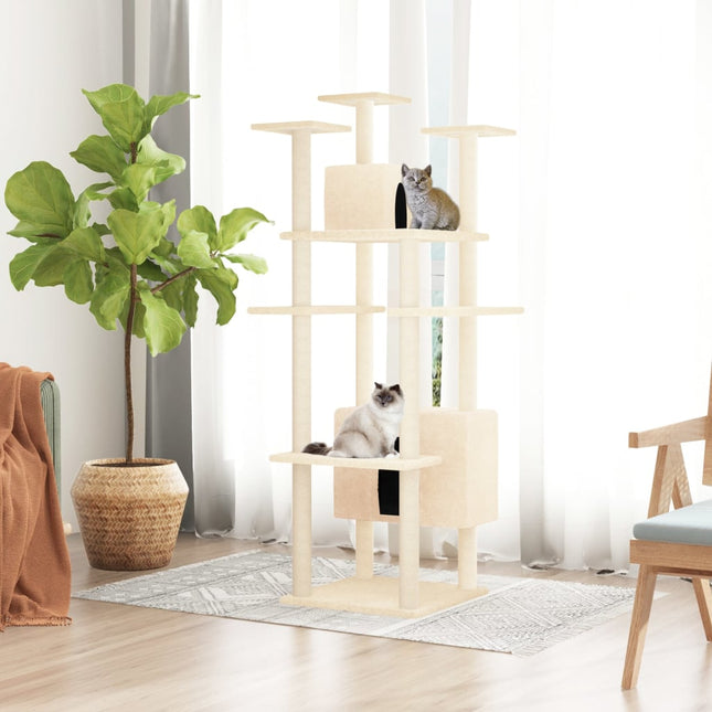 Arbre À Chat Avec Griffoirs En Sisal 162 Cm