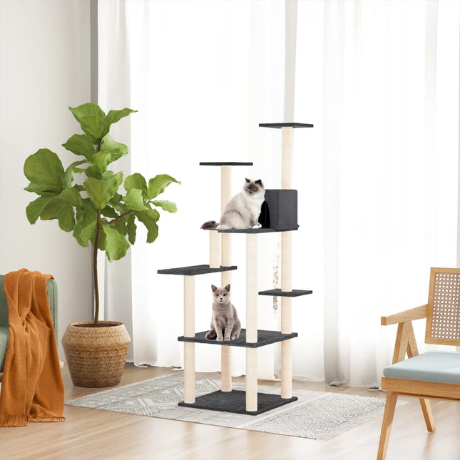 Arbre À Chat Avec Griffoirs En Sisal 153 Cm