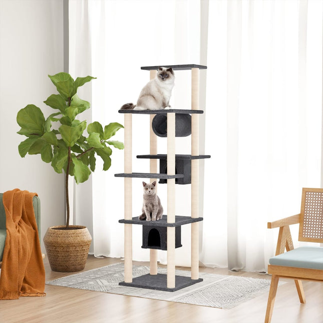 Arbre À Chat Avec Griffoirs En Sisal 169 Cm
