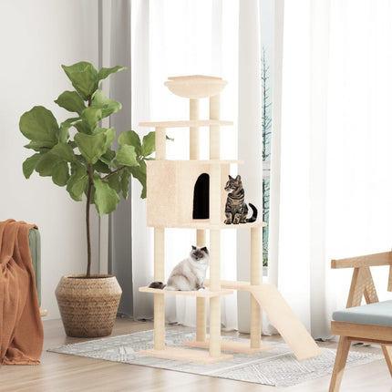 Arbre À Chat Avec Griffoirs En Sisal 166 Cm