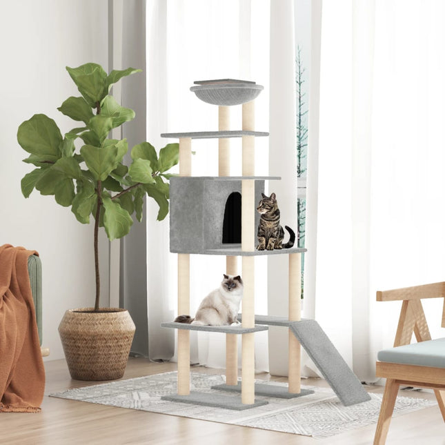 Arbre À Chat Avec Griffoirs En Sisal 166 Cm