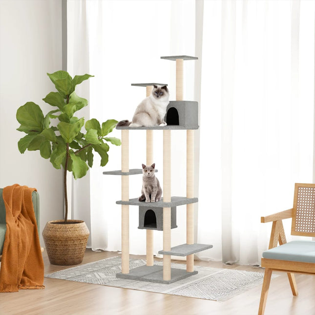 Arbre À Chat Avec Griffoirs En Sisal 176 Cm