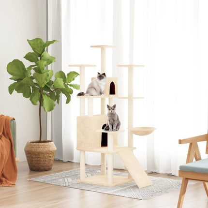 Arbre À Chat Avec Griffoirs En Sisal 154 Cm