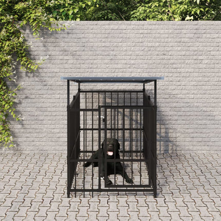 Chenil D'extérieur Pour Chiens Acier 3,75 M²
