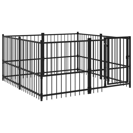 Chenil D'extérieur Pour Chiens Acier 3,75 M²