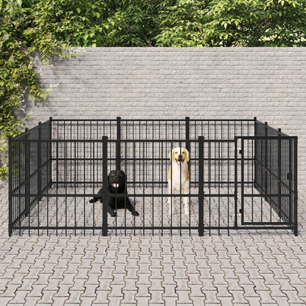 Chenil D'extérieur Pour Chiens Acier 8,47 M²