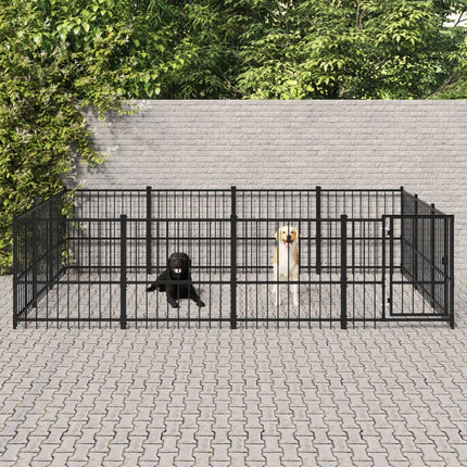 Chenil D'extérieur Pour Chiens Acier 8,47 M²