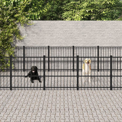 Chenil D'extérieur Pour Chiens Acier 8,47 M²