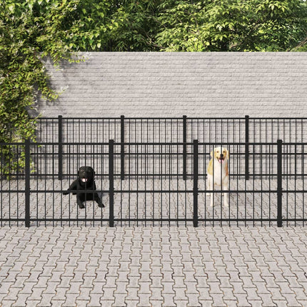 Chenil D'extérieur Pour Chiens Acier 8,47 M²
